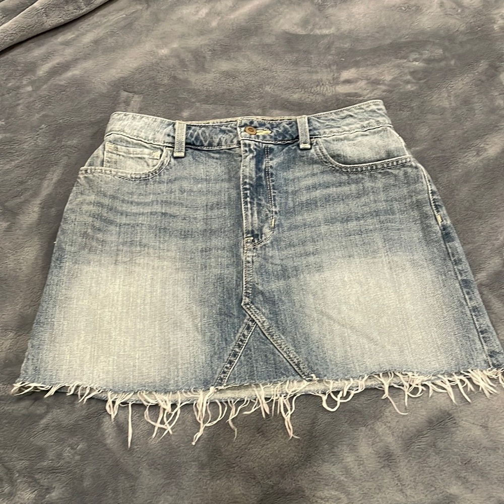 Hollister High Rise Jean Skirt